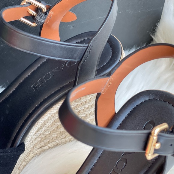 Coach Suede Black Wedges - Picture 7 of 15